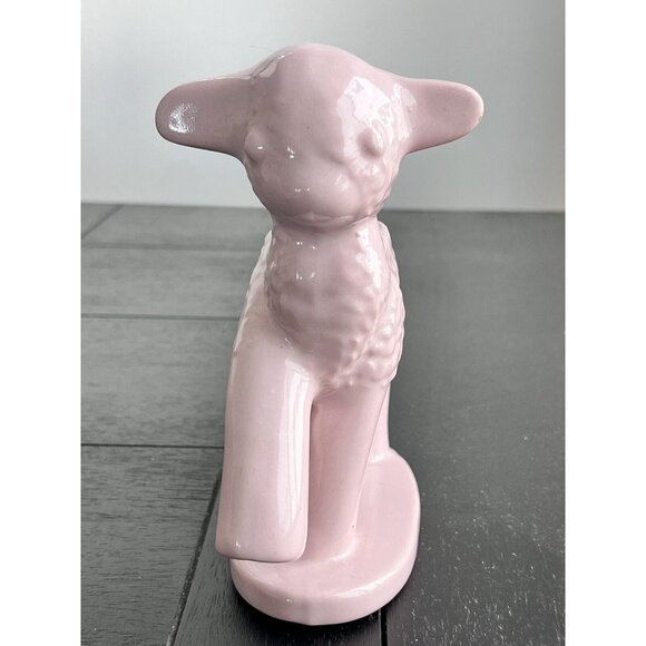 Haeger Pottery Pink baby Lamb Planter Mid Century Vintage Nursey Decor Baby Room - Picture 6 of 10